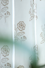 Curtains - Rustic Wildflower Printed Opaque Curtain