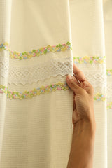 Embroidery Opaque Curtain Rainbow