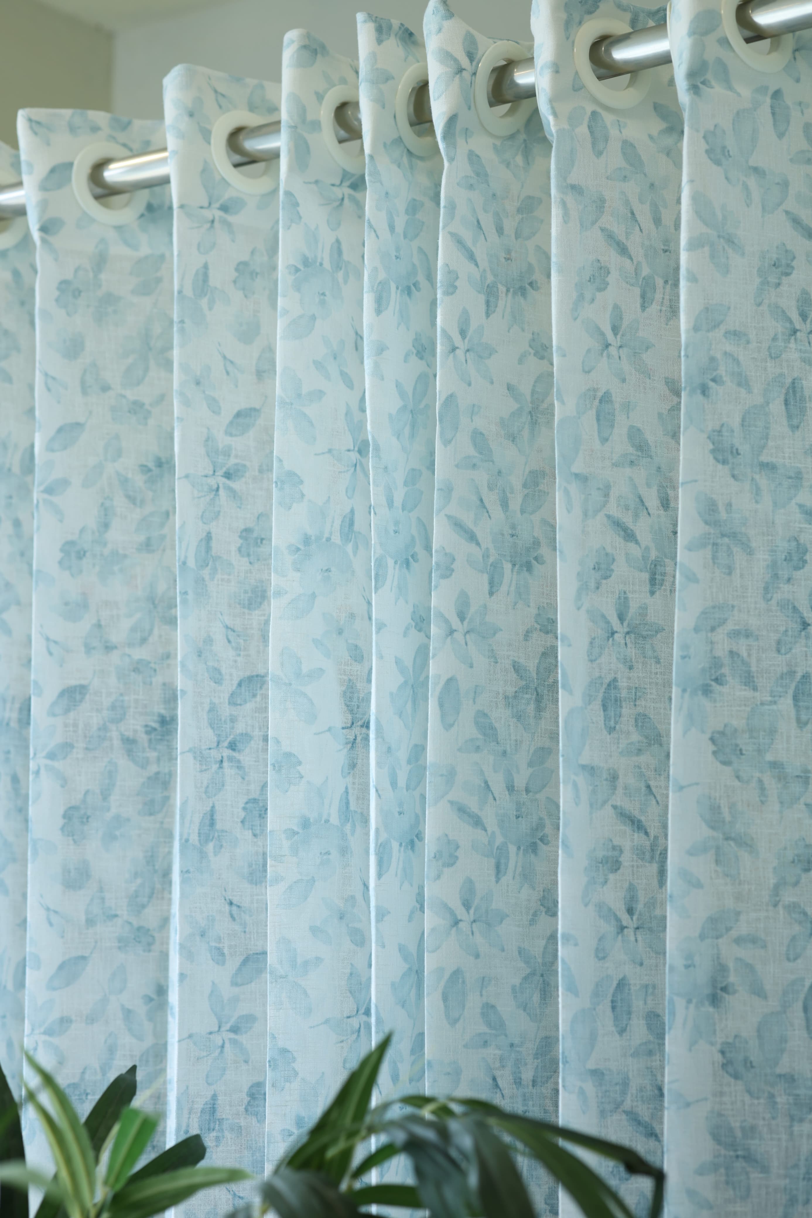 Amethyst Sheer Curtain – Semi Transparent floral vine print print