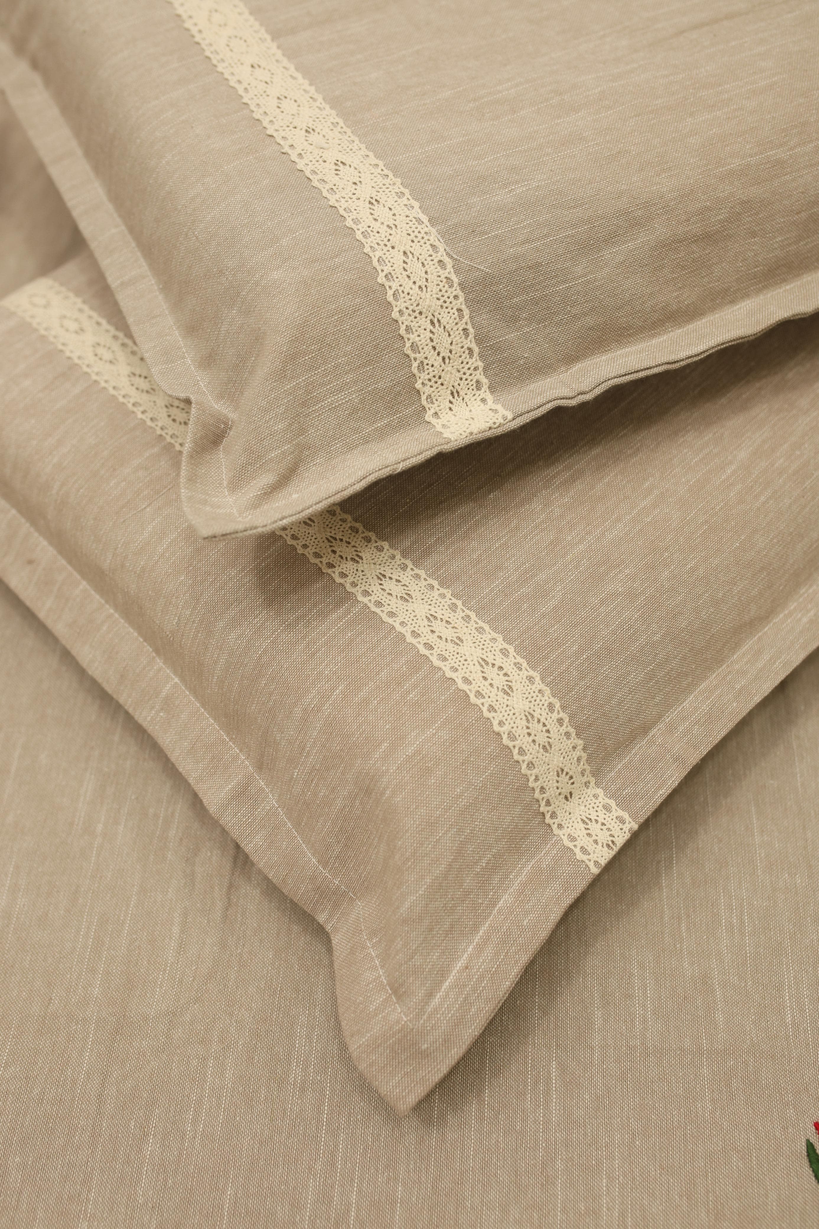 Bedsheets - Queen cross stitch embroidered bedsheets