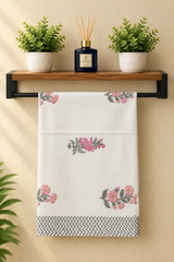 Towels - Waffle Handblock print Towel Set