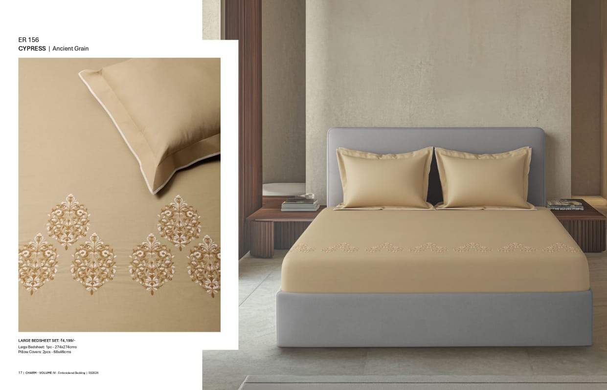Bedsheets - King Premium machine embroidery bedsheets Sansaar : Saembro