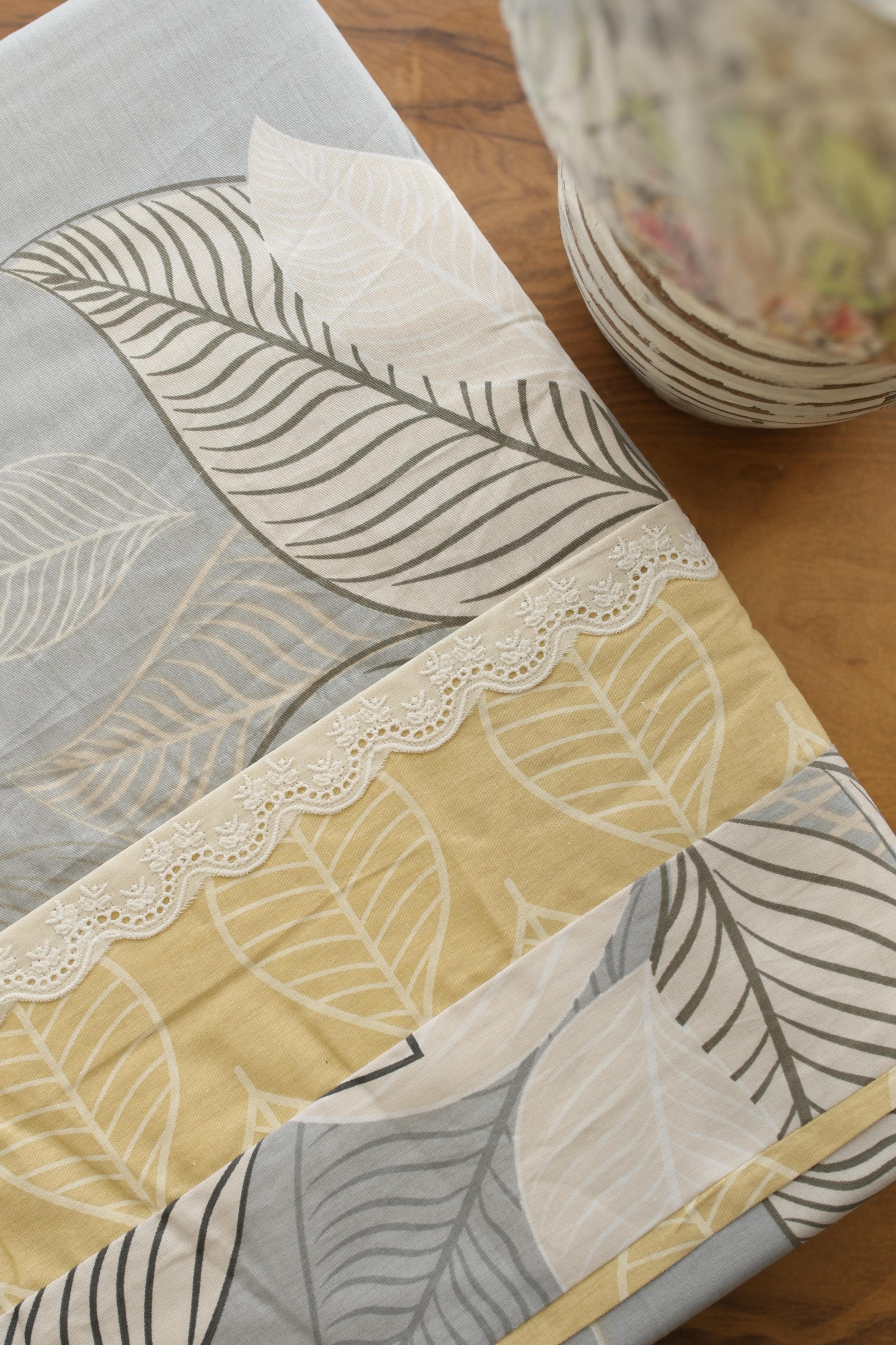 Bedsheets - Premium King cotton lace bedsheets majestic