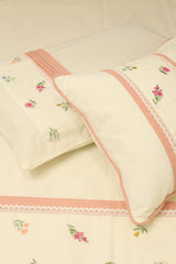 Bedsheets - Queen premium Machine Embroidery Bedsheet multi