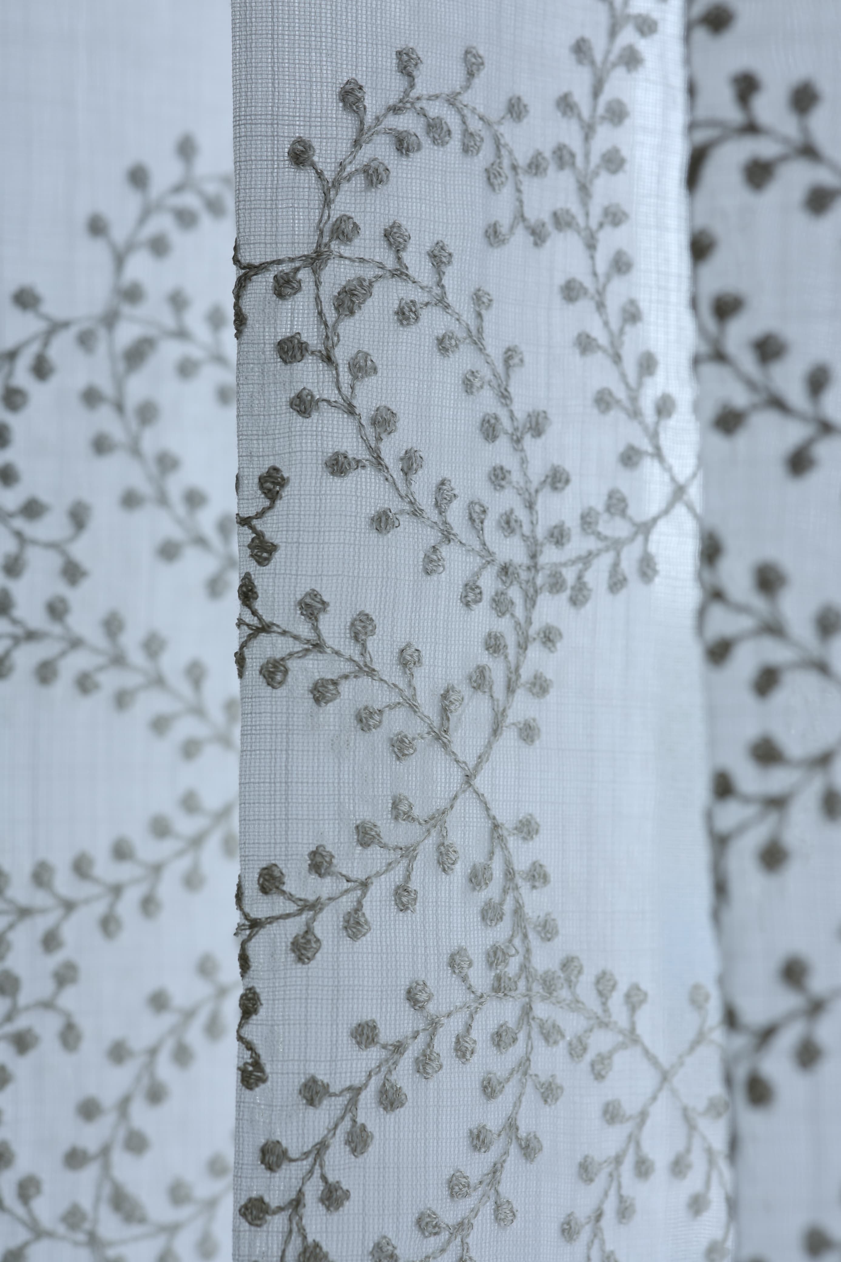 Curtains - Premium Embroidery ( white colour ) sheer curtains tamhini prebooking zinnia