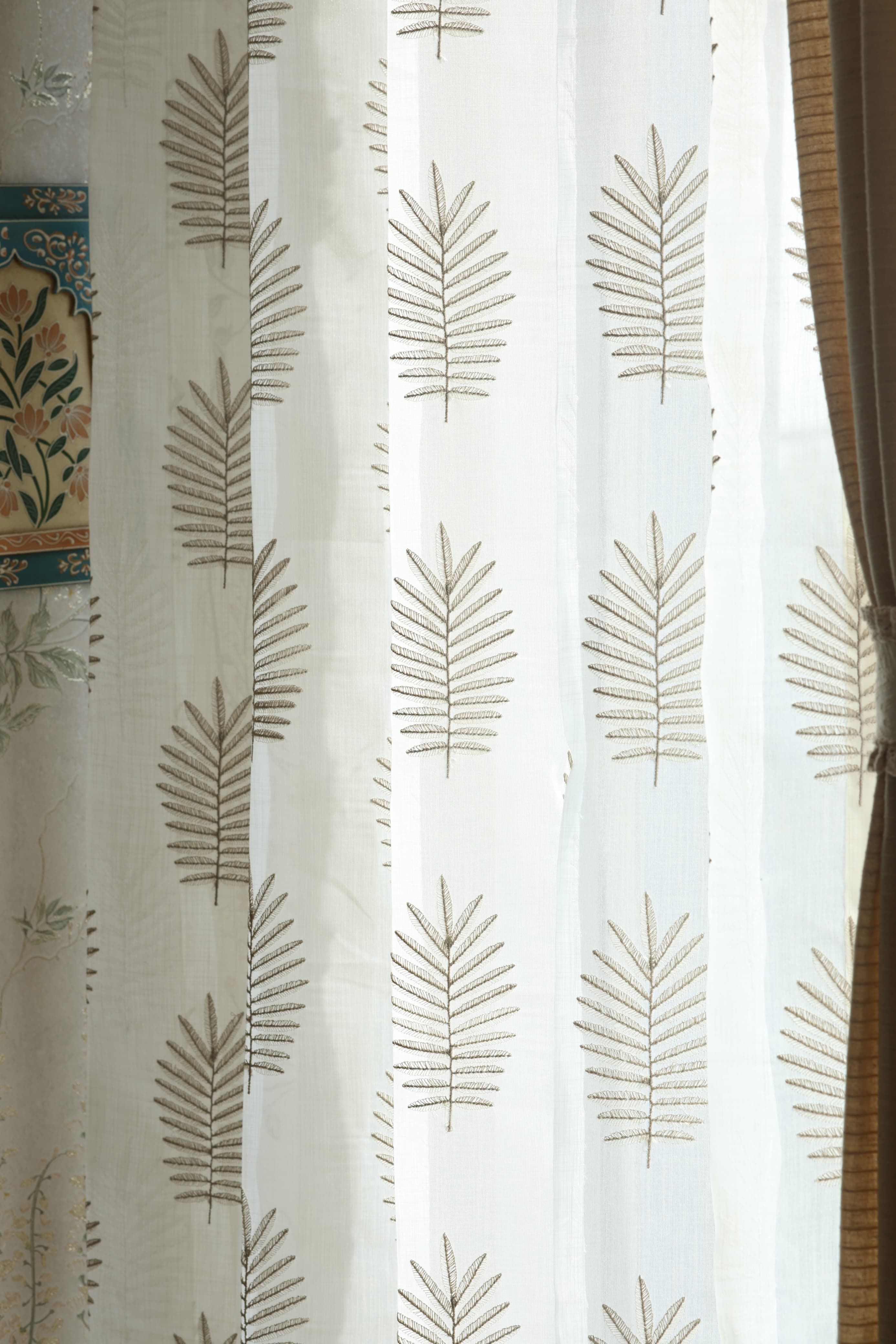 Premium Embroidery Sheer Curtain – Zinnia