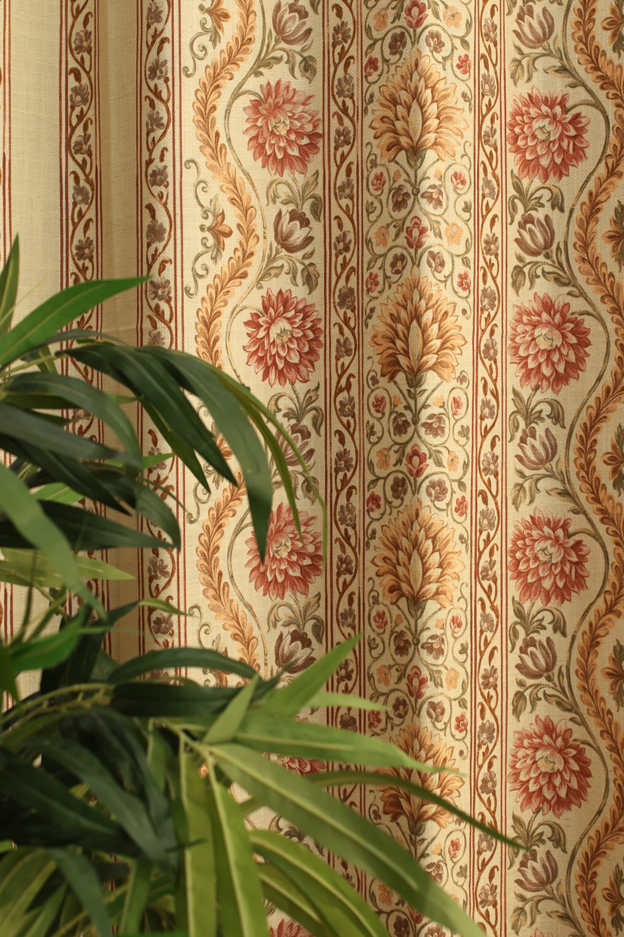 Curtains:Handblock printed curtains(sheer and opaque)