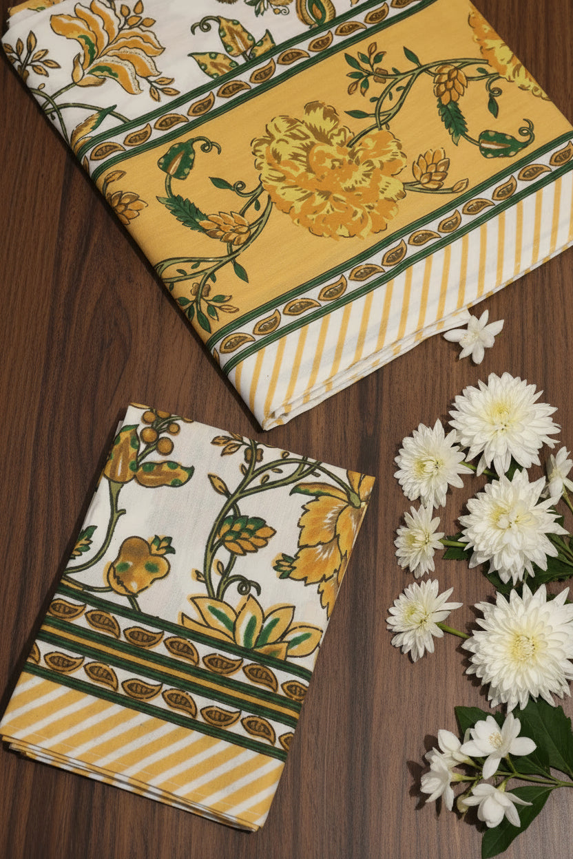 Bedsheets-Single handblock bedsheets