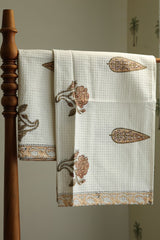 Towels - Waffle Handblock print Towel Set