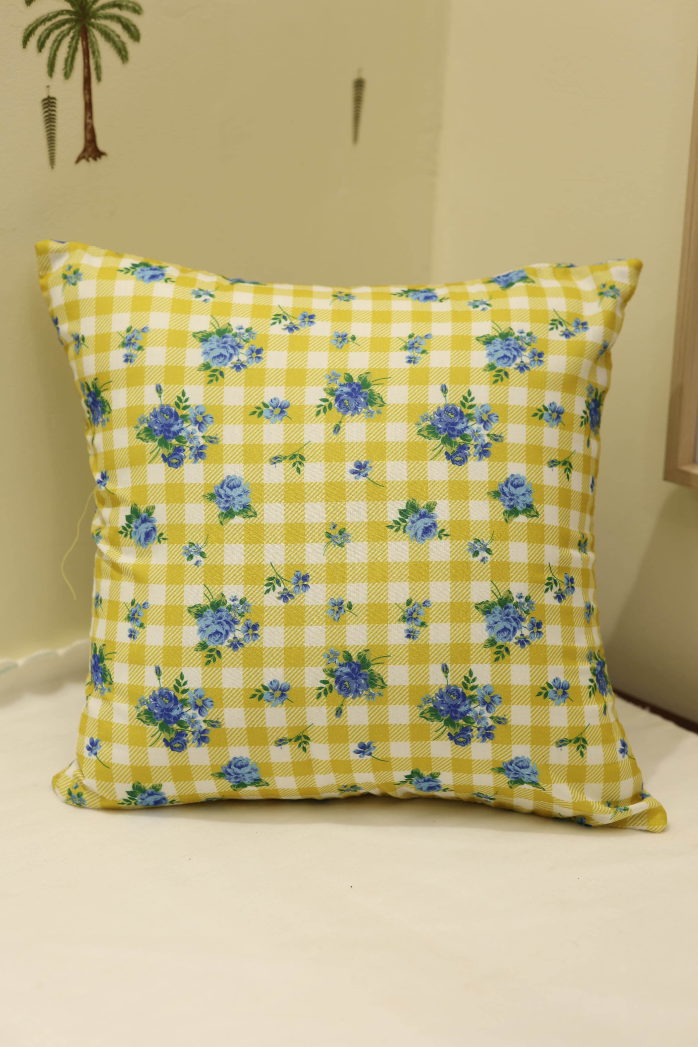 Cushion covers -Check Floral printed cushion covers 16*16 inches