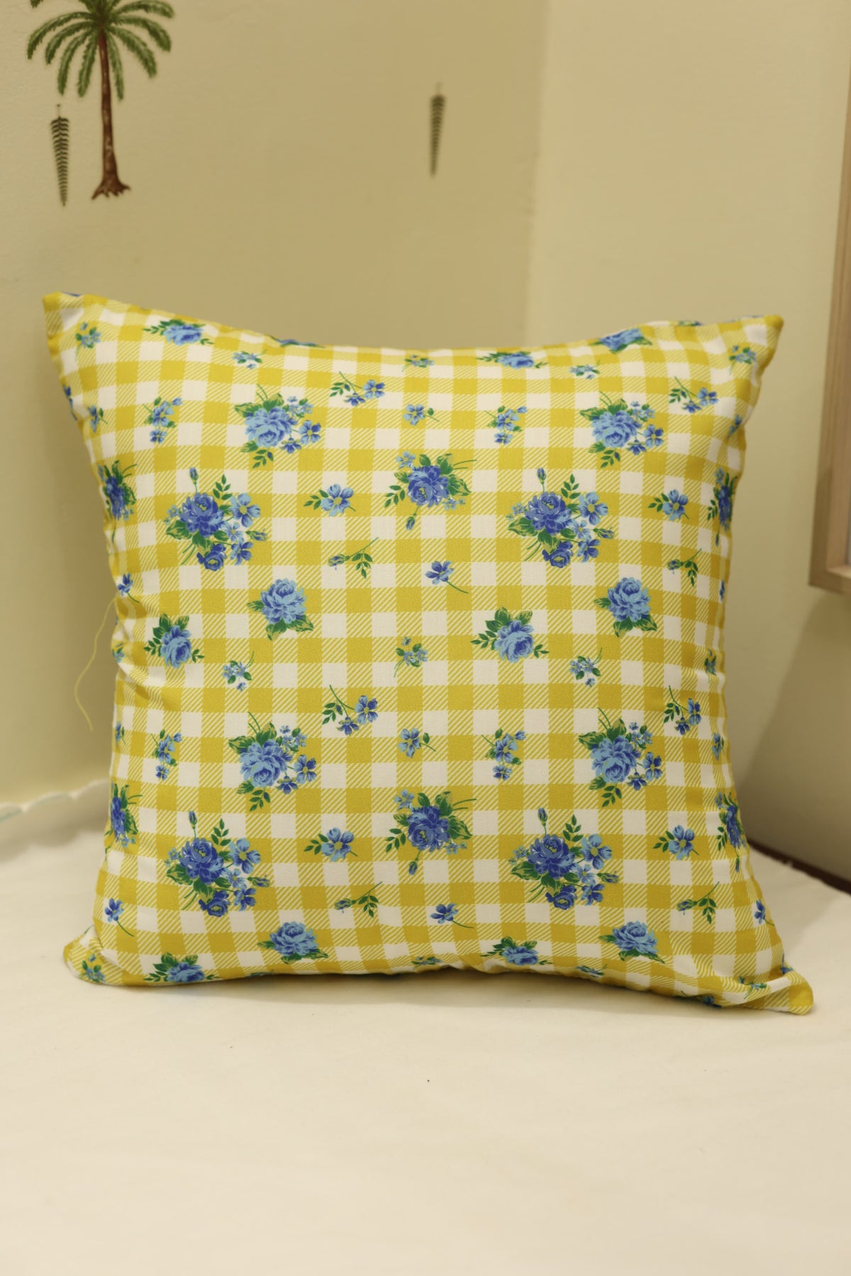 Cushion covers -Check Floral printed cushion covers 16*16 inches