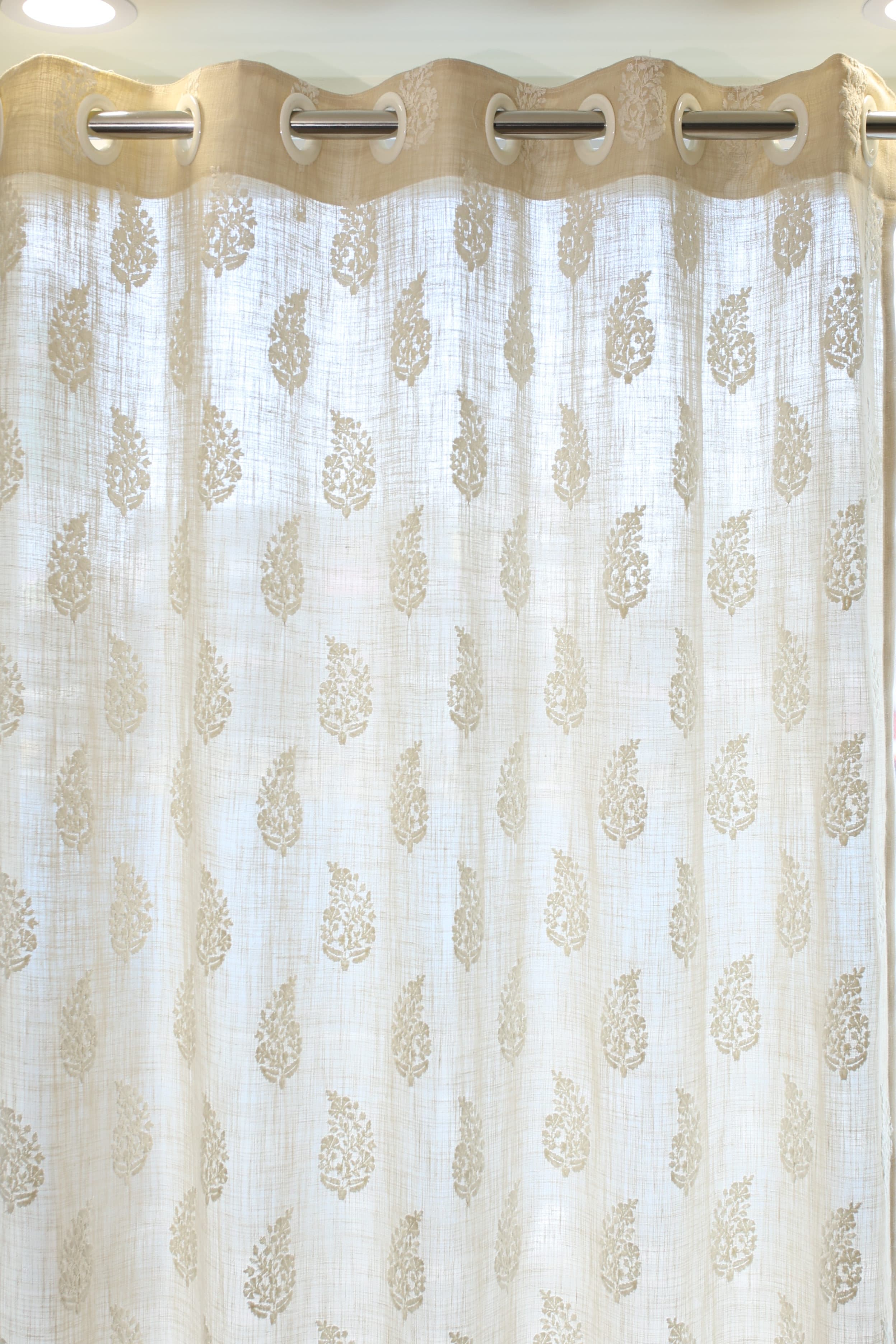 Curtains -Premium embroidery designer curtains semi Transparent/sheer vedic prebooking