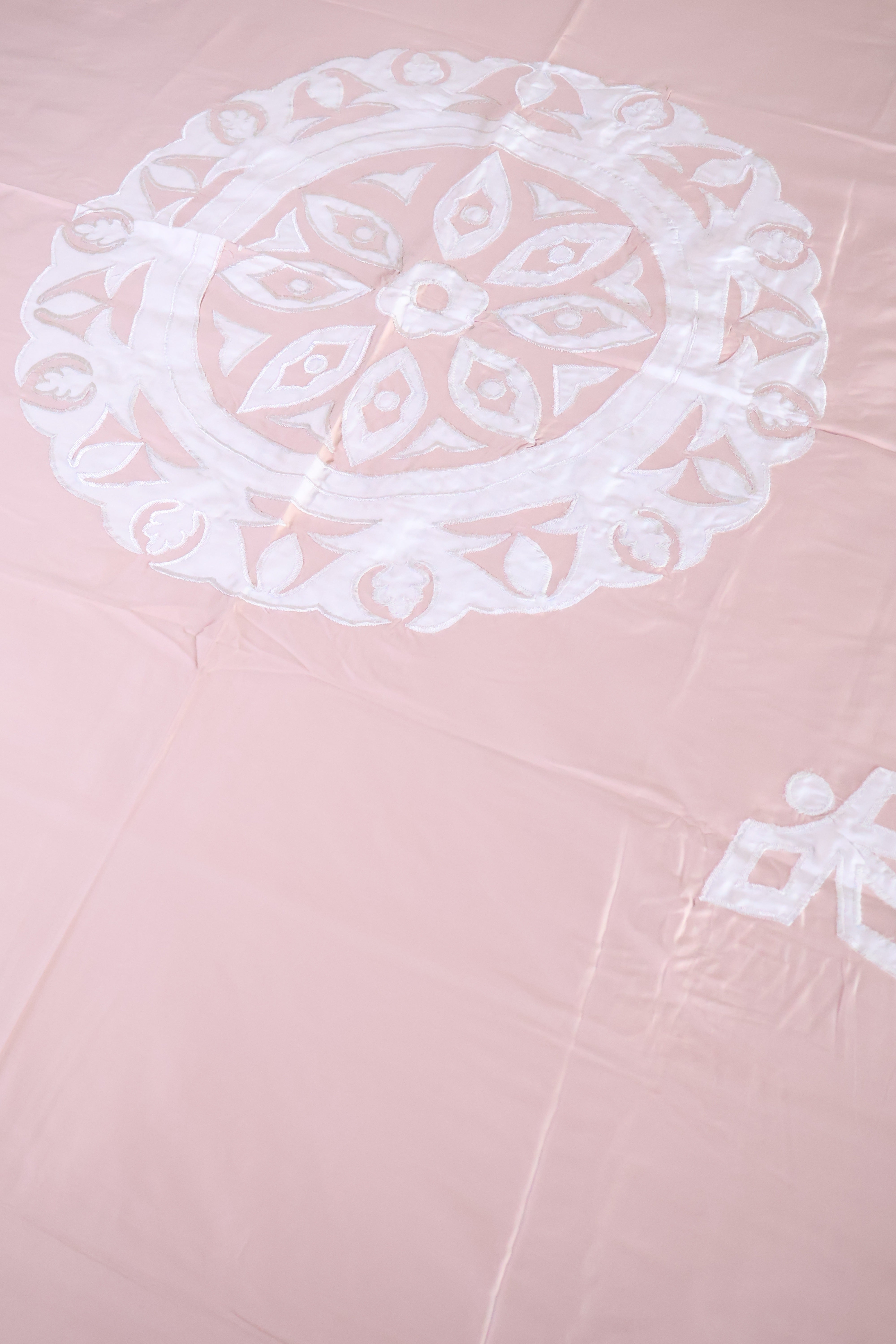 King Size Premium Machine Embroidery Bedsheet Set with 2 Pillow Covers (108x108)