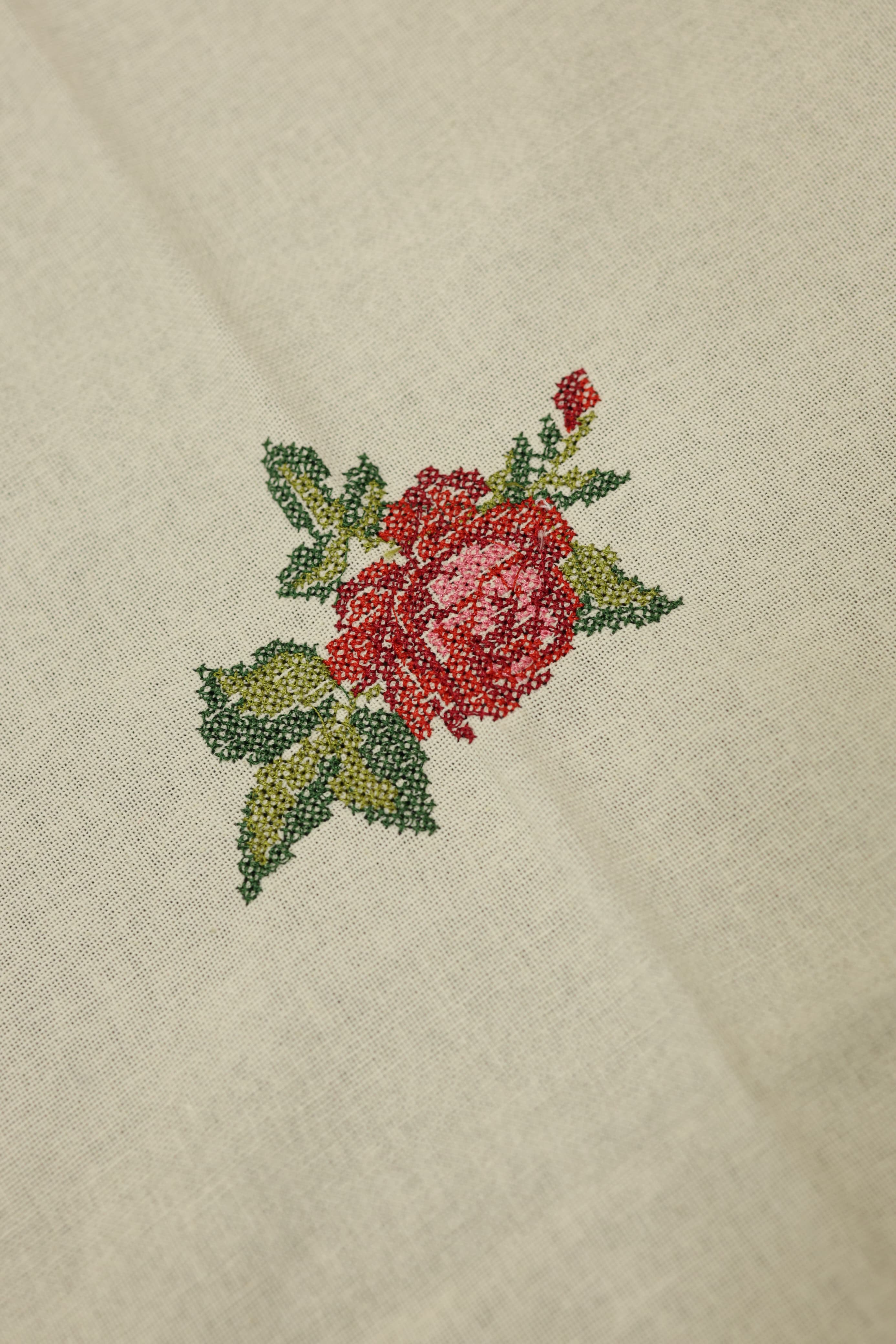 Table cloth - 6 seater cross stitch embroidery