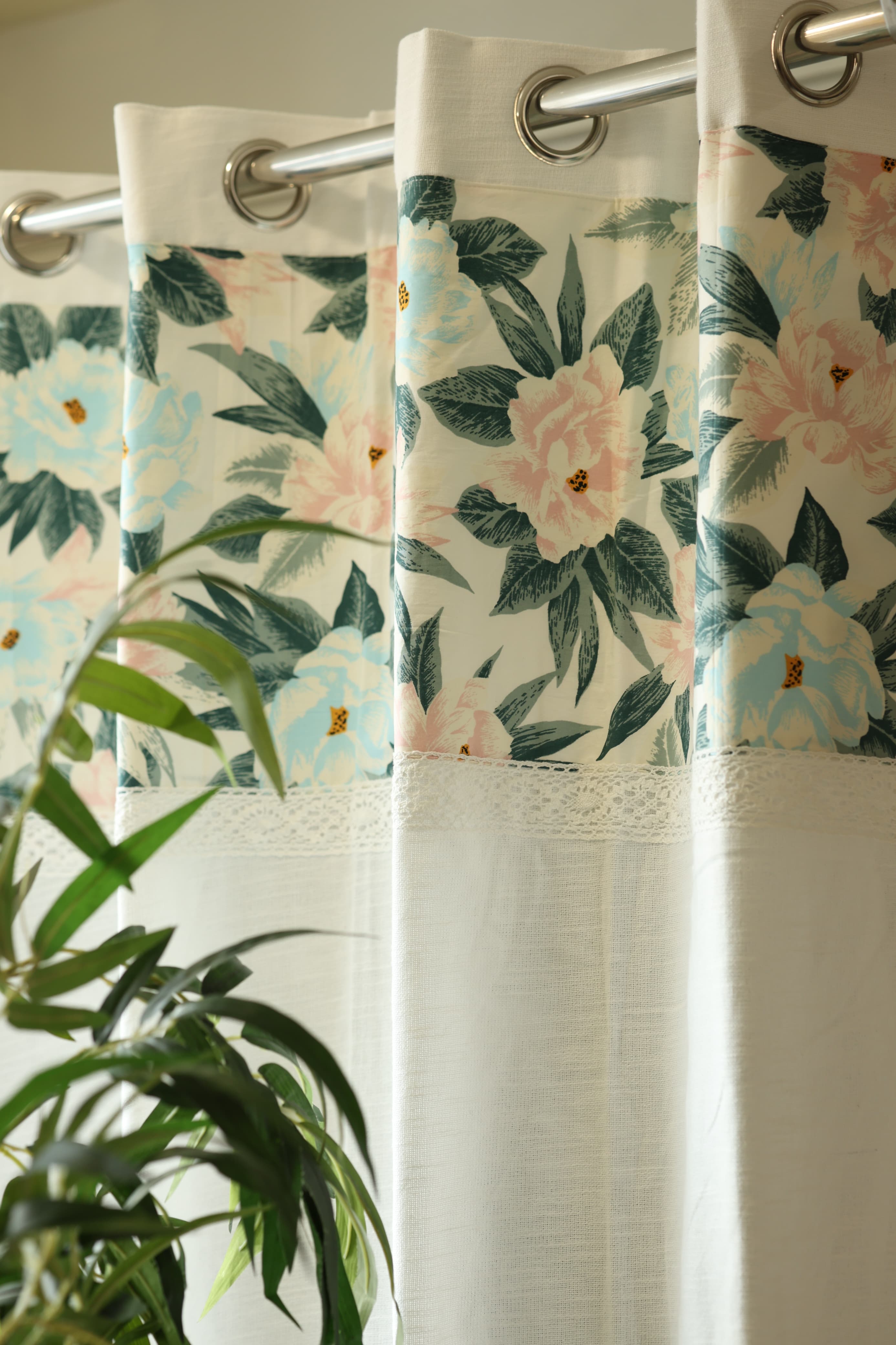 Curtains - Printed opaque curtains vintage floral
