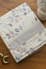 Bedsheets - Premium King cotton lace bedsheets majestic