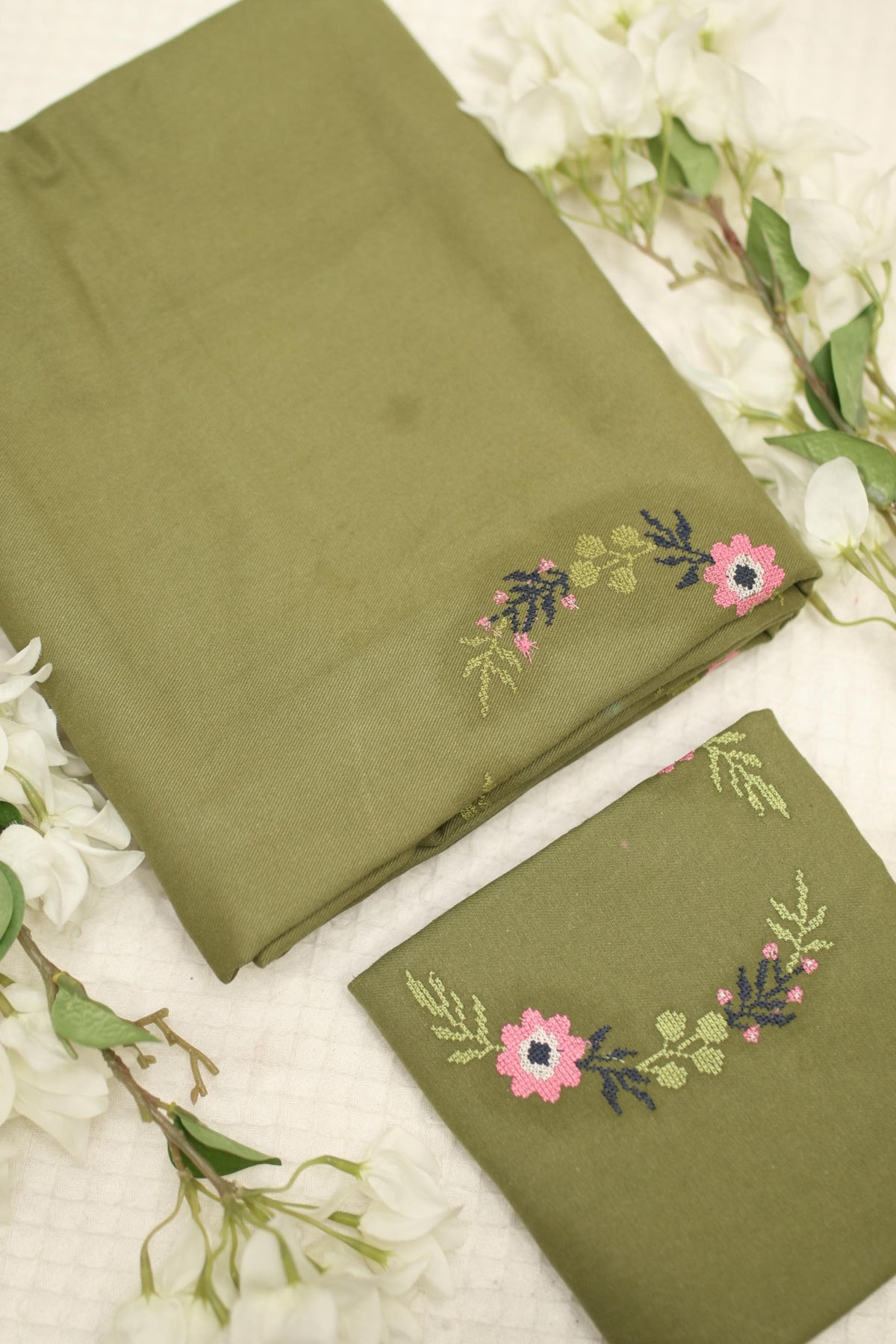 Bedsheets - Single Cross stitch embroidered bedsheets