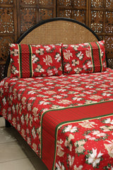Queen Size Christmas Theme Bedsheet Set - Xmas Edition