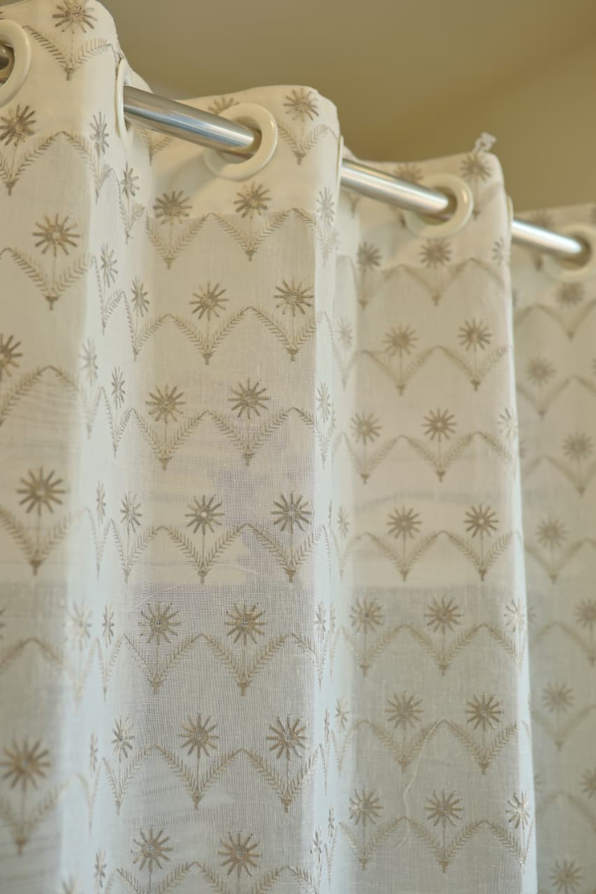 Curtains -Premium embroidered sheer curtain