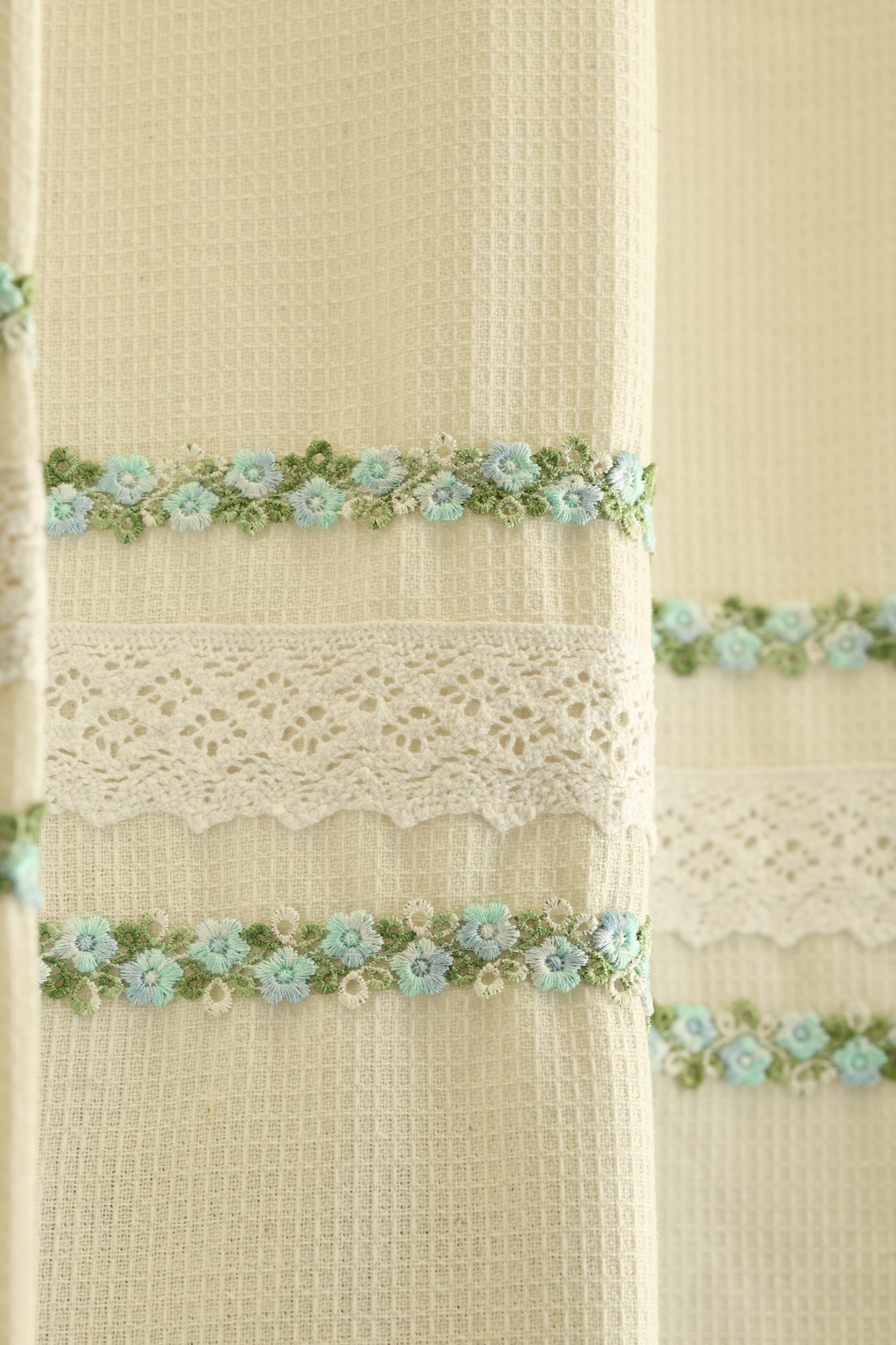 Embroidery Opaque Curtain Rainbow