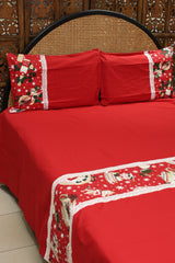 Queen Size Christmas Theme Bedsheet Set - Xmas Edition