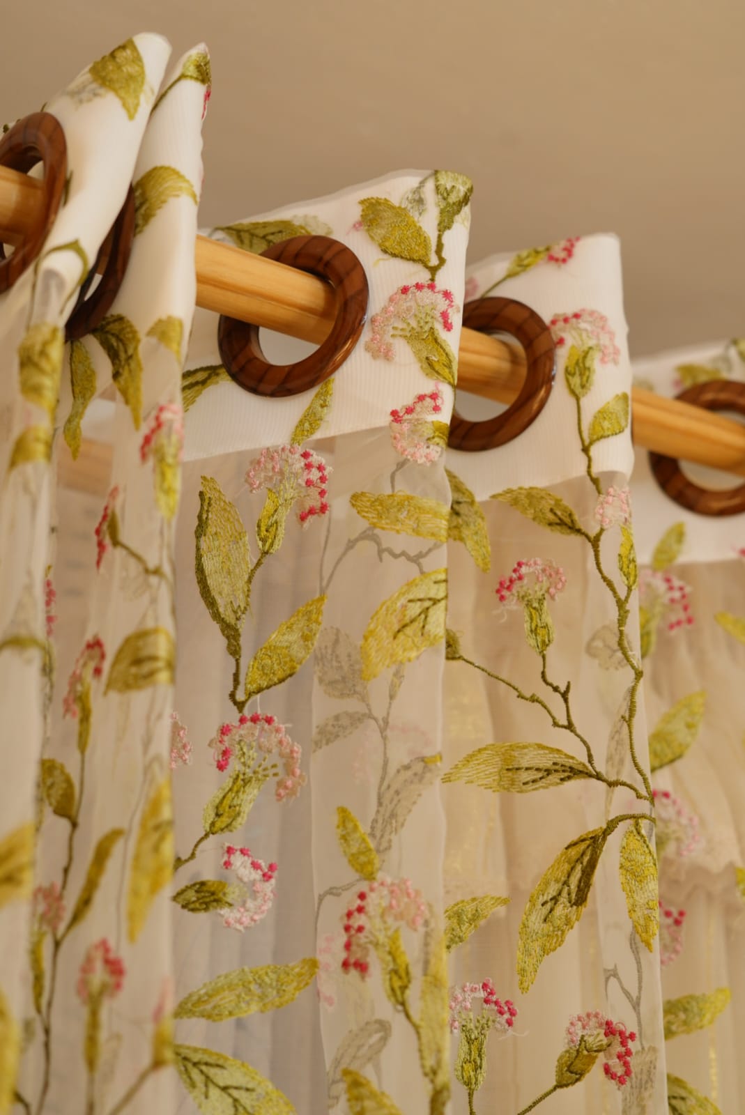 Curtains - Premium embroidery sheer curtain prebooking  (description )