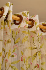 Curtains - Premium embroidery sheer curtain prebooking  (description )