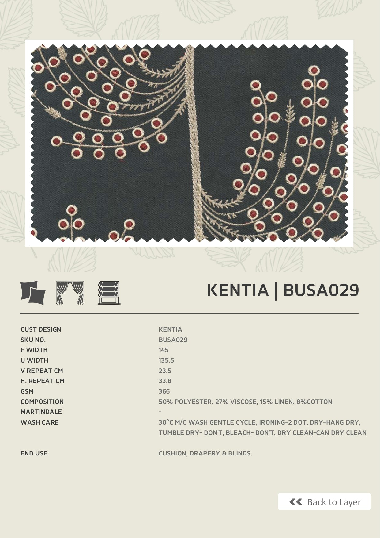 Fabric only-Premium embroidered curtains fabric only(Blinds, Curtains, Cushion covers)