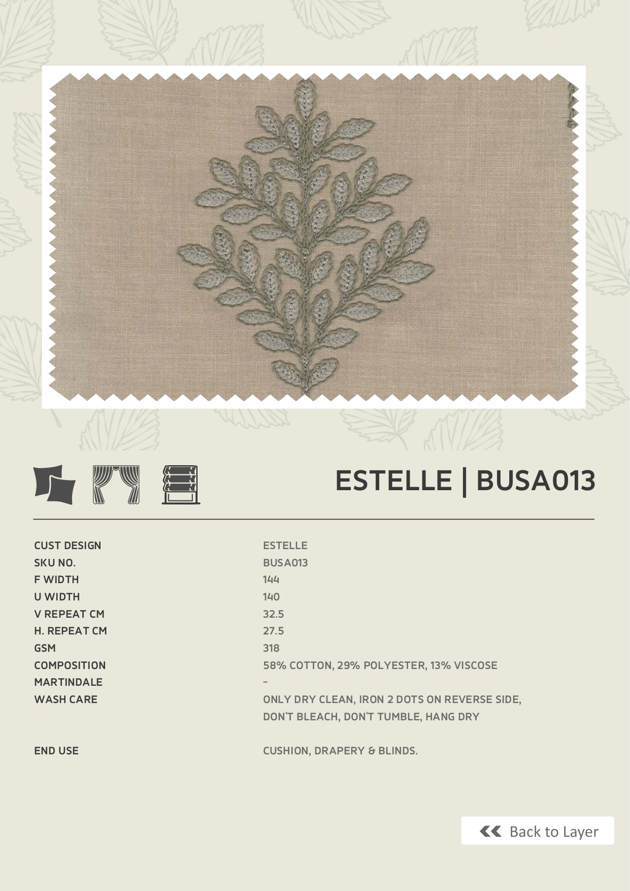 Fabric only-Premium embroidered curtains fabric only(Blinds, Curtains, Cushion covers)