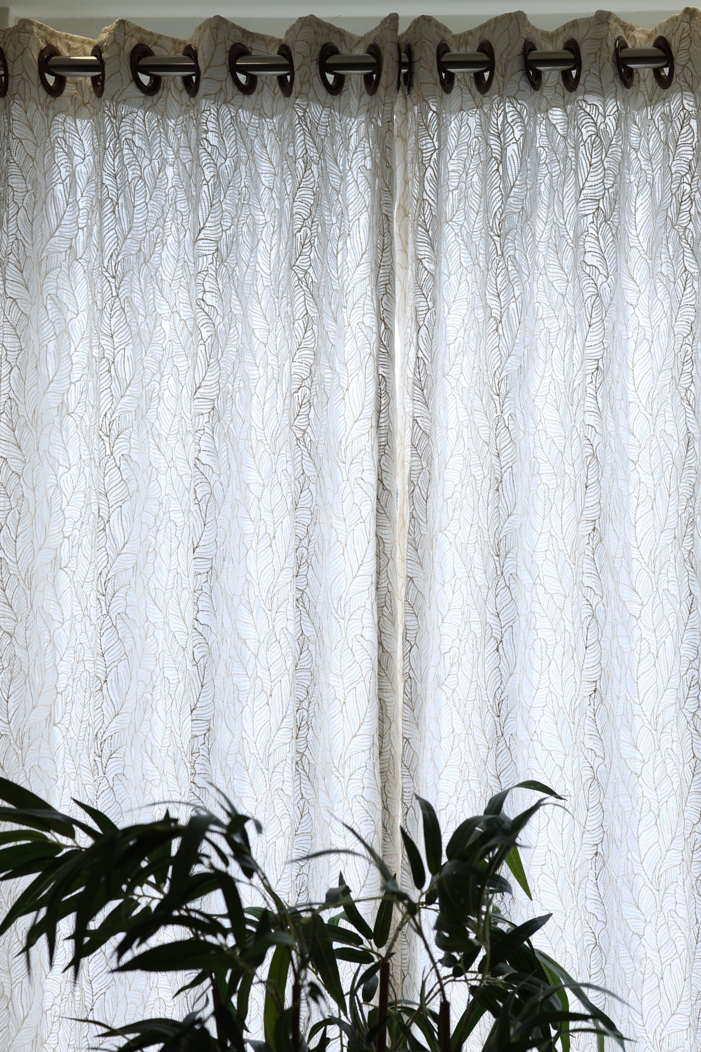 Curtains - Premium Embroidery sheer curtains cotton Zardozi