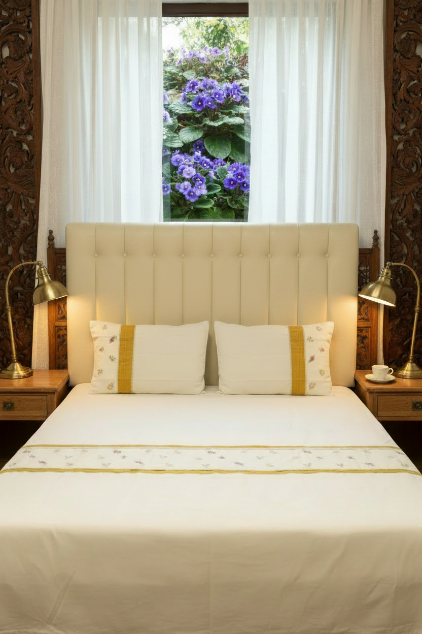 Bedsheets - King premium Machine Embroidery Bedsheet multi