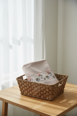 Premium Floral Embroidery  Bath Towel – Pastel (Dusty pink)