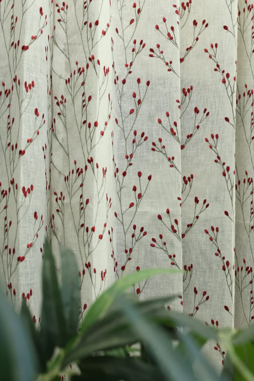 Curtains - Premium embroidery sheer curtains Prebooking