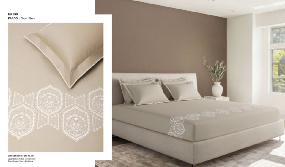 Bedsheets - King Premium machine embroidery bedsheets Sansaar : Saembro (Ench)