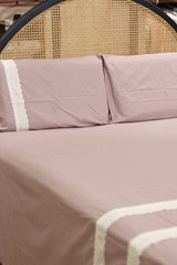 Premium Soft Cotton Lace Bedsheet Set – King Size
