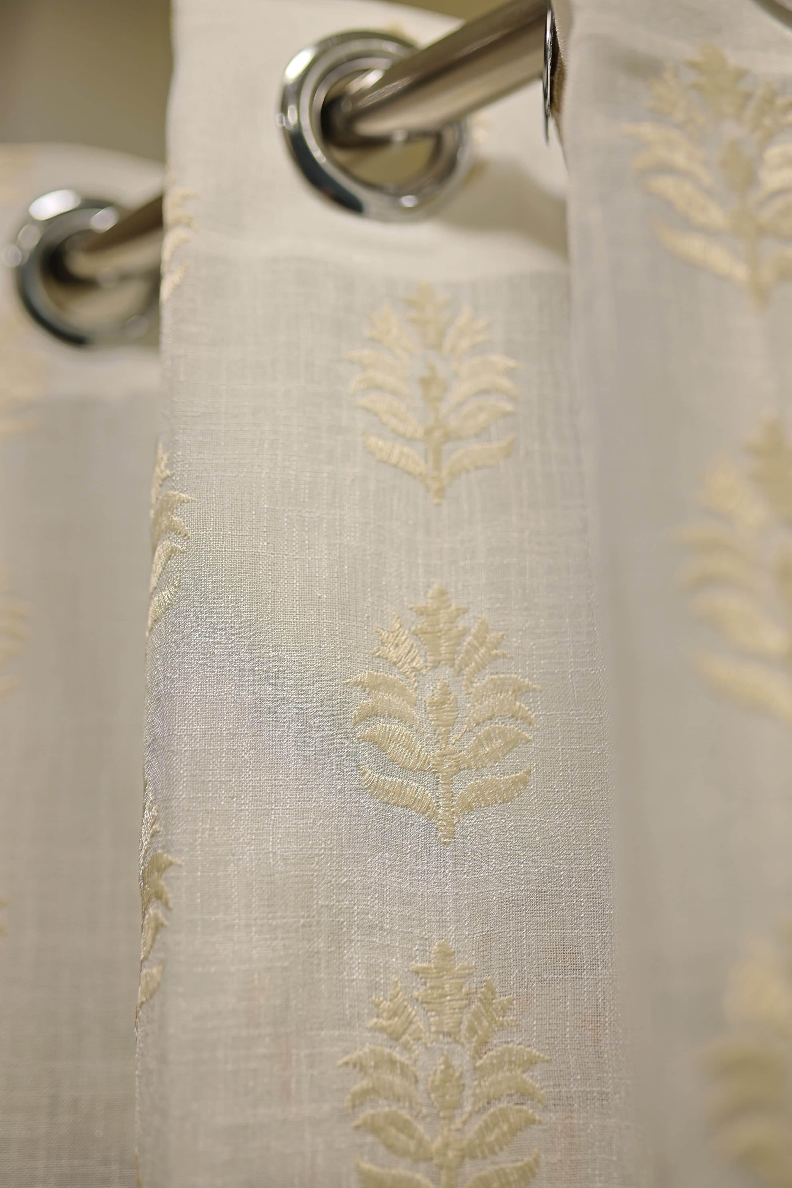 Curtains-Premium embroidered sheer curtains
