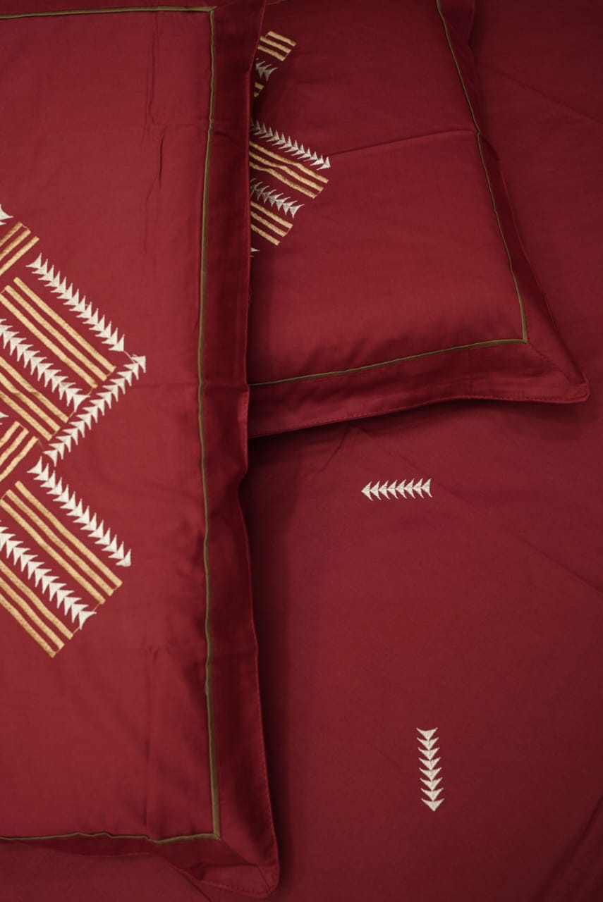 Bedsheet- Machine Embroidery Bedsheet MEK