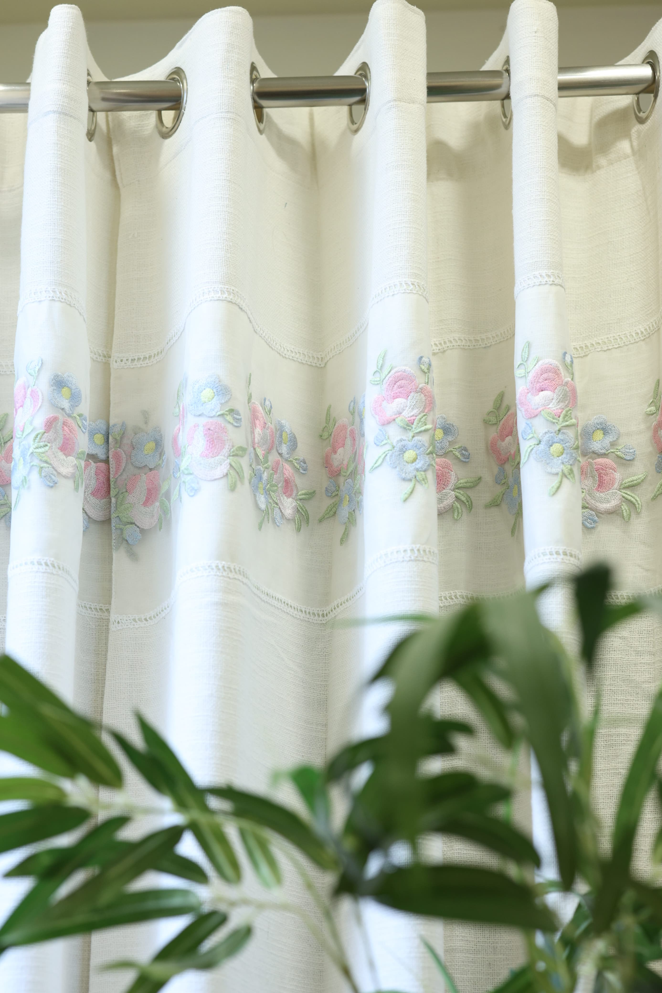 Curtains - Embroidery designer opaque curtains Sonata Drops