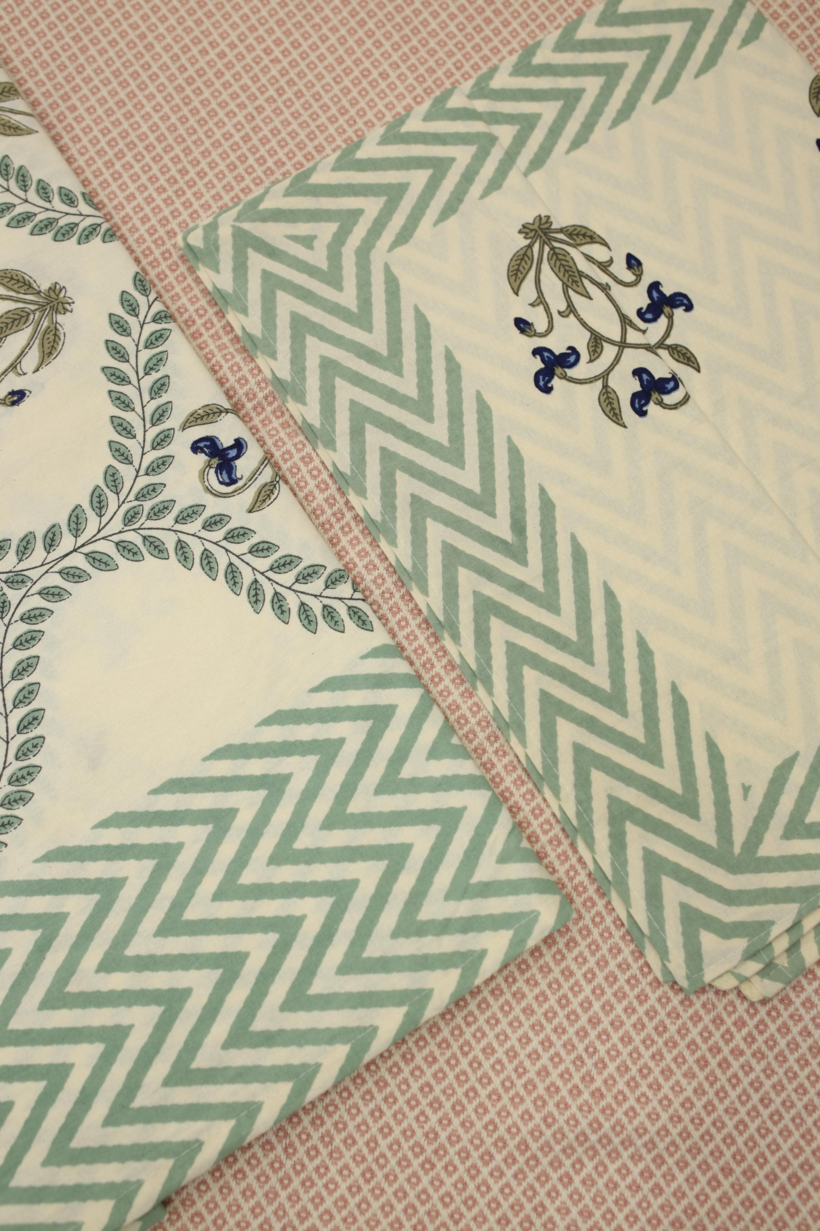 Bedsheets - Handblock print queen bedsheets Diwali sale