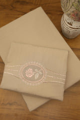 Bedsheets - Queen Premium Embroidery Bedsheet – Blush Rose Solid