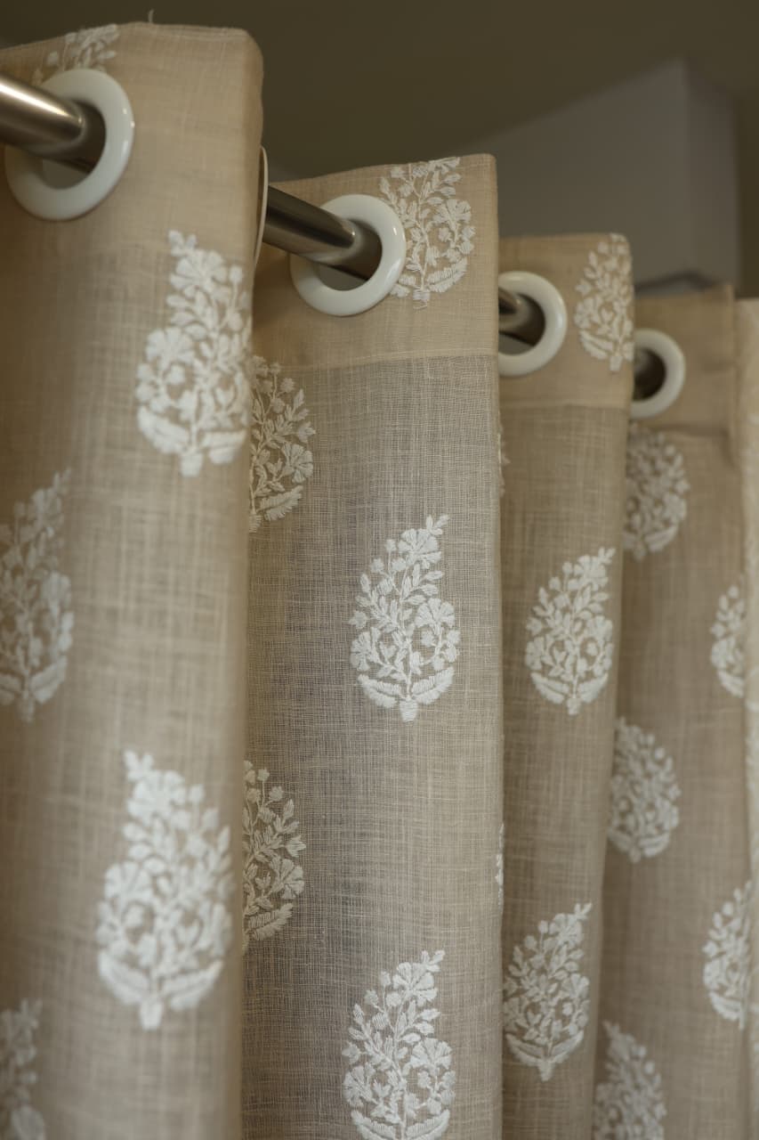 Curtains -Premium embroidered designer curtains semi Transparent