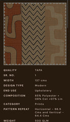 Upholstery fabrics -Tapa