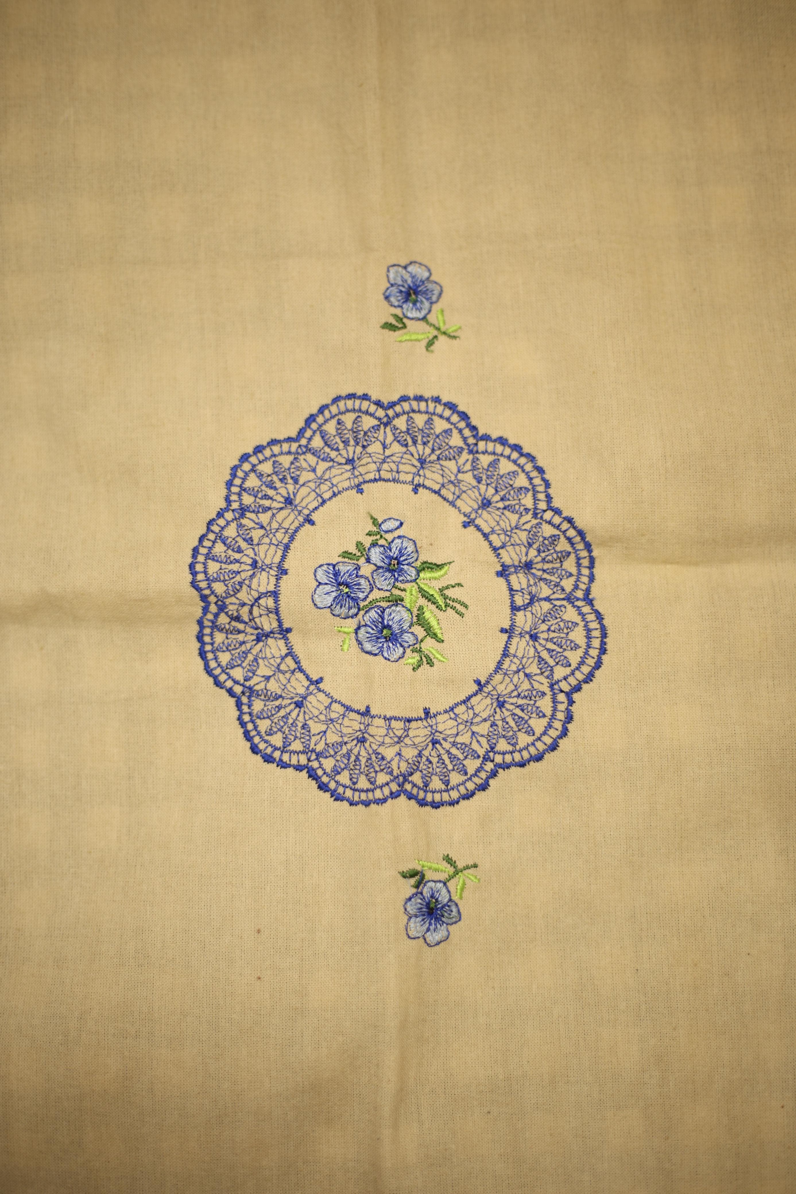 Table cloths-6 Seater cross stitch embroidered