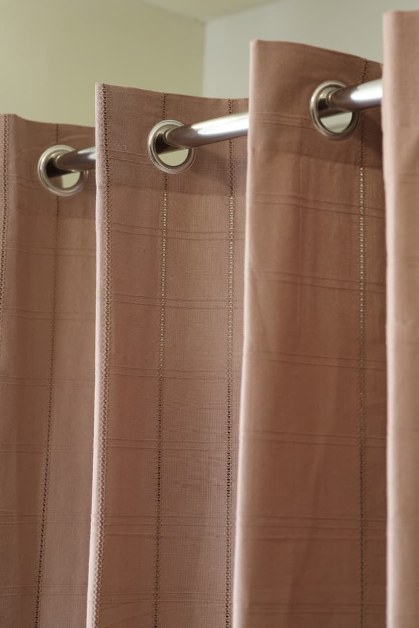 Curtains - Opaque solid light brown