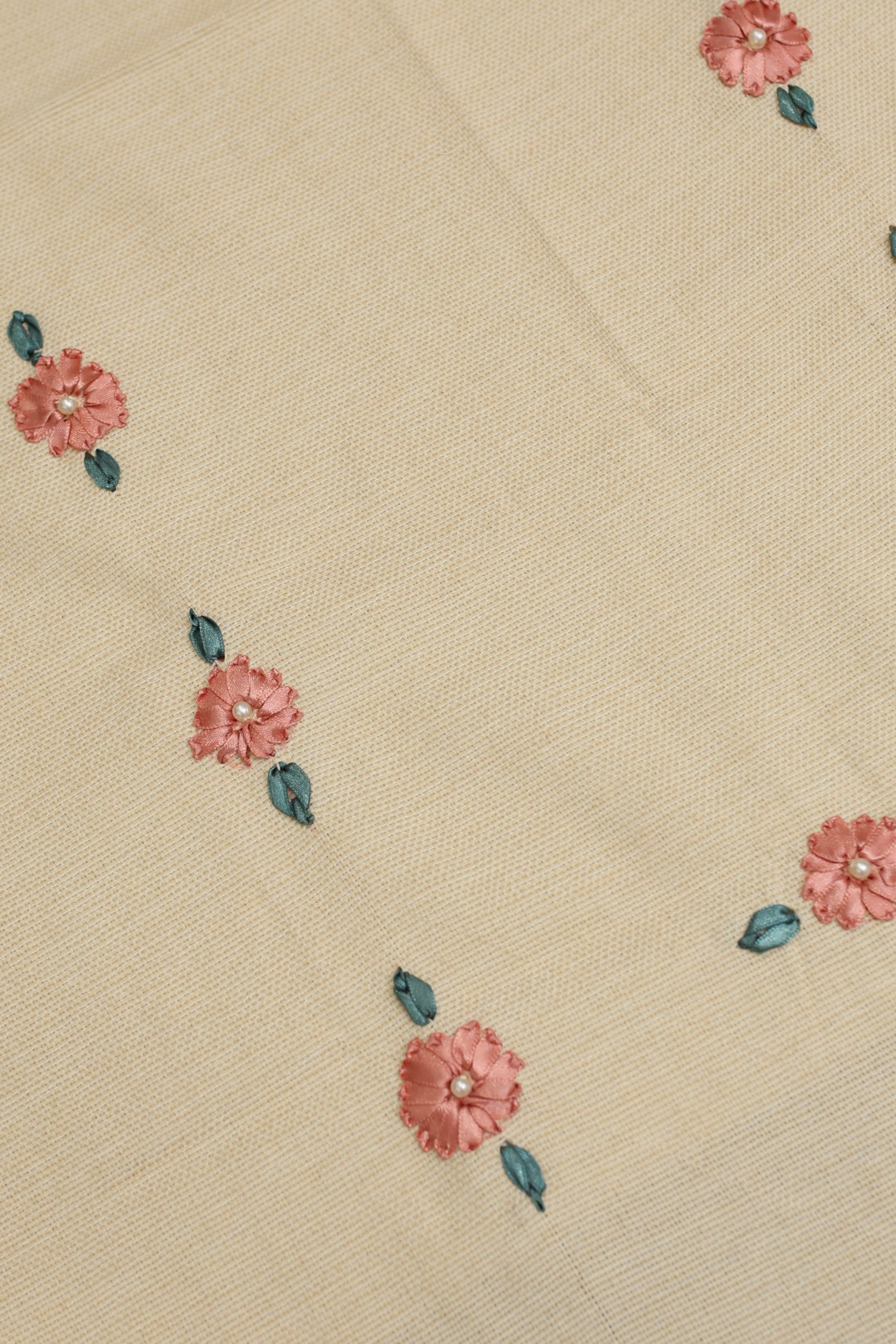 Table cloths - 6 seater ribbon embroidery