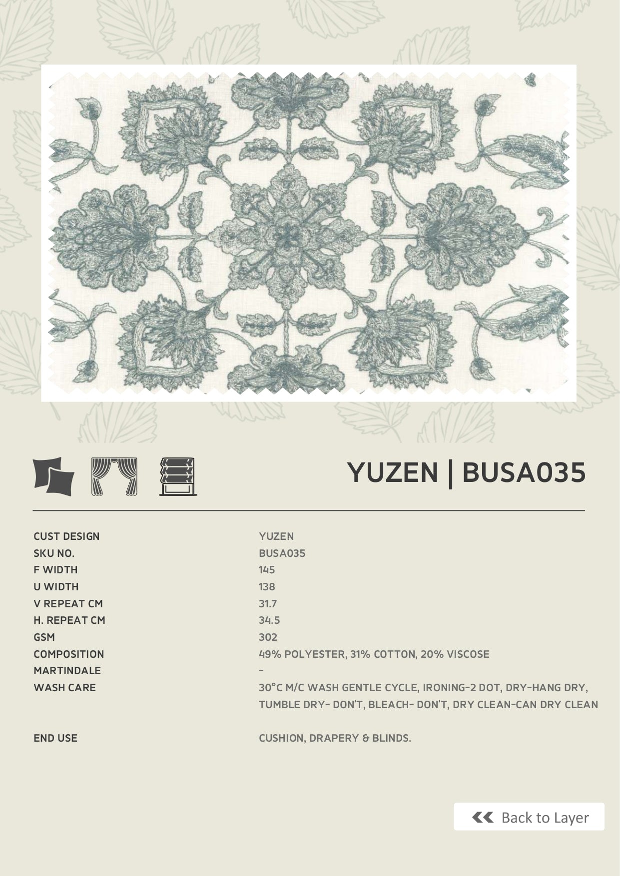 Fabric only-Premium embroidered curtains fabric only(Blinds, Curtains, Cushion covers)