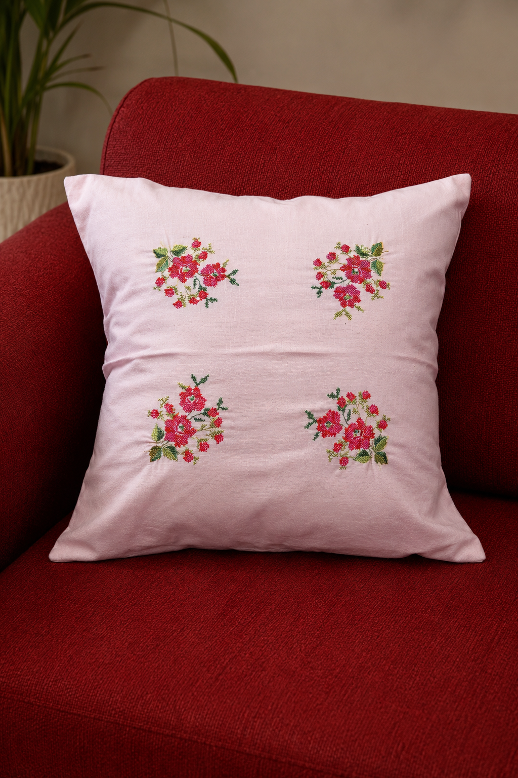 Cushion covers - 16*16 inches cross stitch embroidery