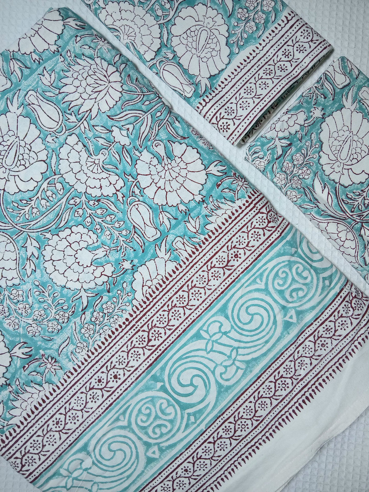 Bedsheets - Super king Mugal premium handblock cotton bedsheets