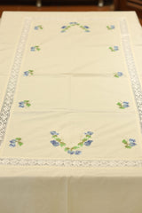 Table cloths-8 seater cross stitch embroidered