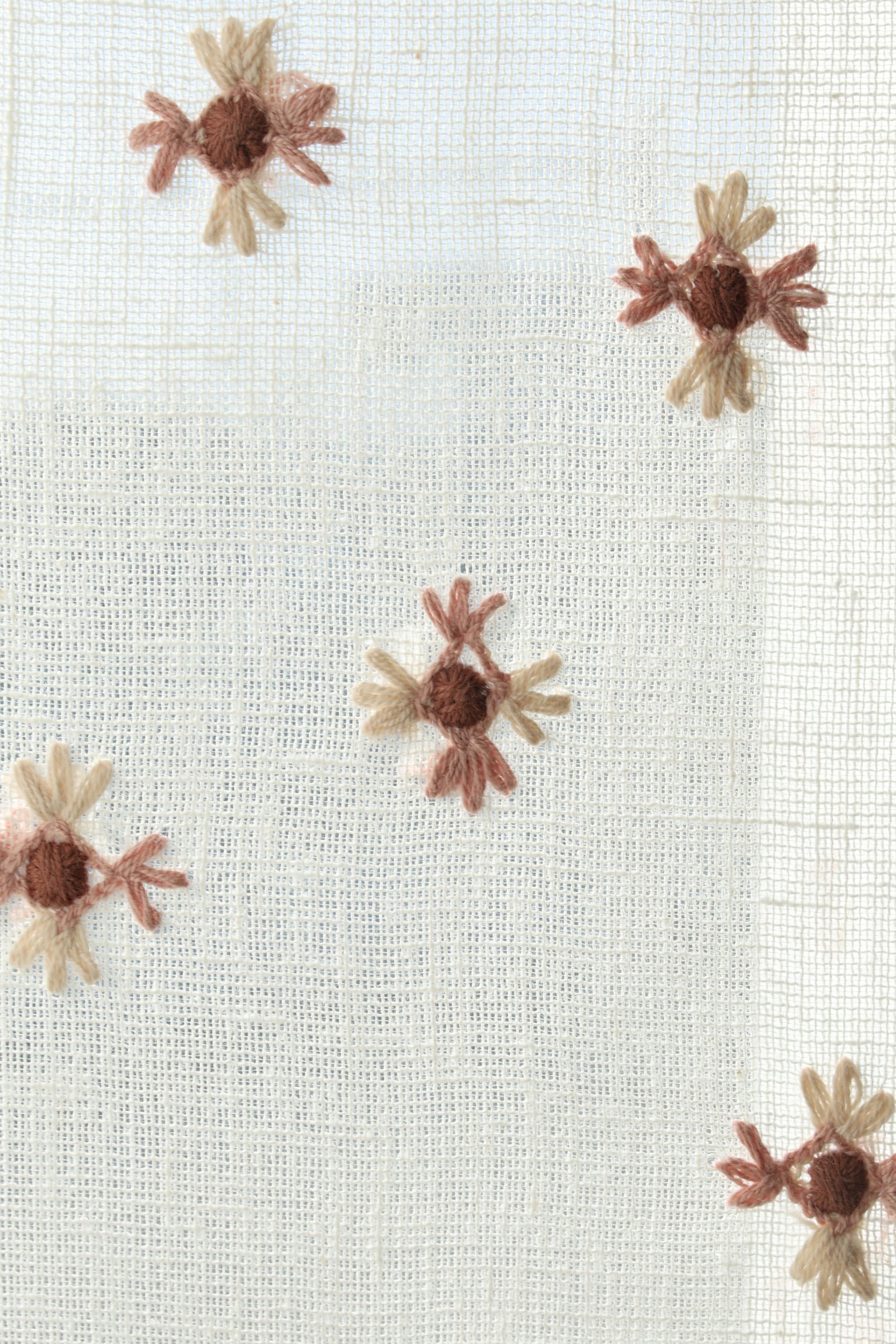 Curtains - Chandubi Premium Embroidery sheer curtains pink and cream